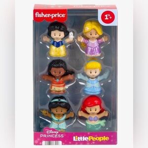 Disney Princess Little People Figurine Set by Fisher-Price, featuring 6 Characte